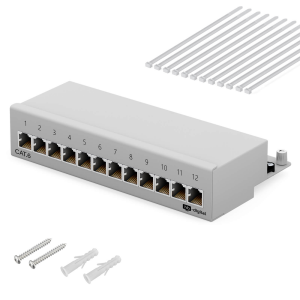 Patch panel / patch field 12-port CAT.6 hb-digital for...