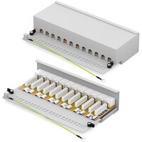 Patchpanel / Patchfeld 12-Port CAT.6a hb-digital für Ne