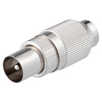IEC-Stecker für Koaxkabel Ø 6,8 - 7,2 mm Schraubanschluß, Metallgehäuse
