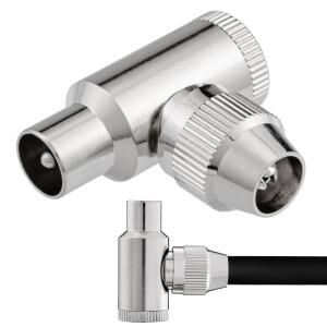 Angle IEC connector, tool-free, metal housing