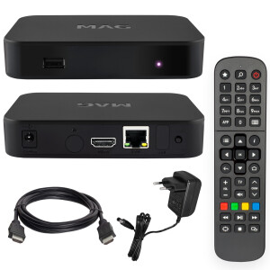 B-Ware MAG 522w1 IPTV Set Top Box mit 4K Unterstützung WLAN integriert HEVC H 265 Linux