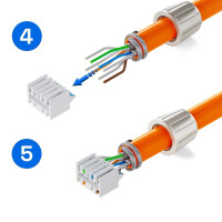 Netzwerkkabel Verbinder LSA Anschluss LAN Kabel Verbinder CAT 7 werkzeuglos