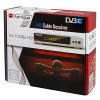 Rückläufer RED Opticum AX C100s HD DVB-C Kabel Receiver "SILBER" mit PVR