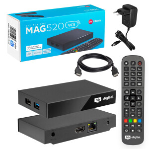MAG 520w3 hb-digital IPTV Set Top Box with 4K support Linux Wi-Fi integrated