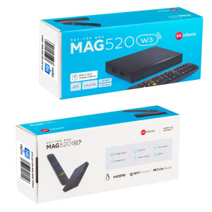 MAG 520w3 hb-digital IPTV Set Top Box mit 4K Unterstützung Linux WLAN integriert