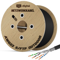 250m Network cable CAT 7 Outdoor LAN data cable max. 1000 MH