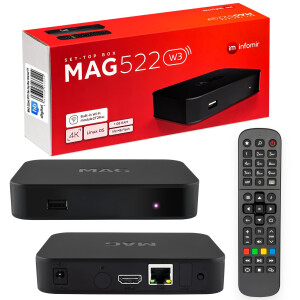 MAG 522w3 (V.1) IPTV Set Top Box with 4K and HEVC H 265...