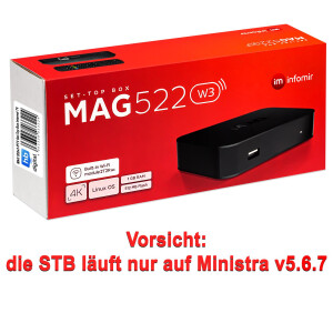 MAG 522w3 (V.1) IPTV Set Top Box mit 4K und HEVC H 265...