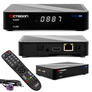 Set Top Box OCTAGON SX887 IP TV Empf&auml;nger HD H.265 
