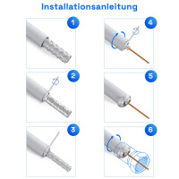 SET 10 x F-Stecker 7mm OHNE Gummidichtung vernickelt 3