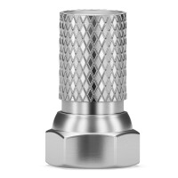 SET 10 x F-Stecker 7mm OHNE Gummidichtung vernickelt 5