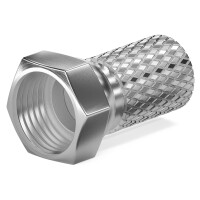 SET 10 x F-Stecker 7mm OHNE Gummidichtung vernickelt 6