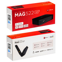B-Ware MAG 522w3 (V.1) IPTV Set Top Box mit 4K und HEVC H 265 Unterstützung Linux WLAN integriert