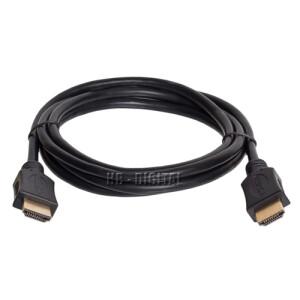 2 m HDMI Cable High Speed with Ethernet gold plated BLACK