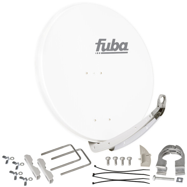 Refurbished Satellite Dish FUBA DAA 850 85 cm Aluminium White