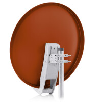 Refurbished Satellite Dish FUBA DAA 850 85 cm Aluminium Brick red