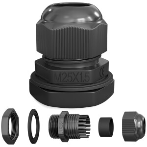 Cable gland M25 IP68 black