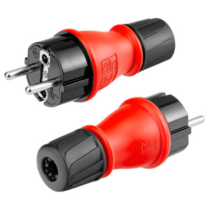 Schuko plug NV48L contact plug IP54 for power cable