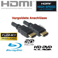 5 m HDMI Kabel High Speed mit Ethernet vergoldet SCHWARZ 2