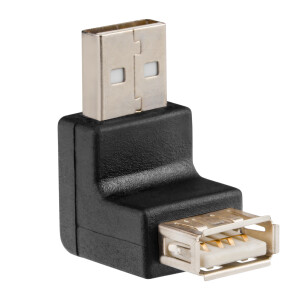 USB Adapter USB 2.0 A male to USB 2.0 A female 90° angle