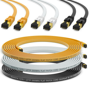 0,25m &ndash; 15m CAT 8.1 Patchkabel Ethernet Kabel...