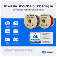 5m - 500m Solarkabel H1Z2Z2-K 4 mm²  Photovoltaik Kabel für PV Anlagen