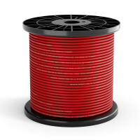 100m Solarkabel H1Z2Z2-K 4 mm² Photovoltaik Kabel für PV Anlagen rot