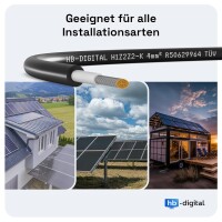 20m Solarkabel H1Z2Z2-K 4 mm² Photovoltaik Kabel f&uuml