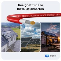 5m Solar cable 6 mm² H1Z2Z2-K Photovoltaic cable for so