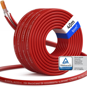 40m Solar cable 6 mm² H1Z2Z2-K Photovoltaic cable for s