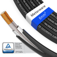 Meterware Solarkabel 6 mm² H1Z2Z2-K Photovoltaik Kabel 