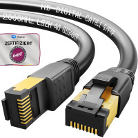1m Patchkabel RJ45 CAT 8.1 GHMT zertifiziertes LAN Kabel...