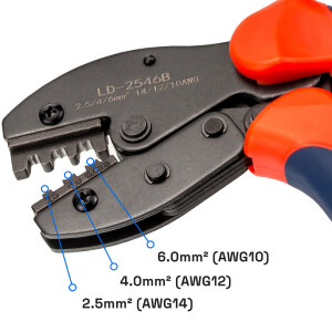 Crimping Pliers for MC4 Solar Plugs and Solar Cables red