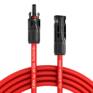 Rallonge solaire câble 4mm² 10m rouge avec...
