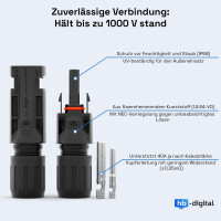 10m Solar Verlängerungskabel 4mm² Kabel für P