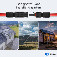 8m Solar Verlängerungskabel 6mm² Kabel für PV