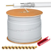 250m Koaxialkabel Galaxy 135 dB 4-Fach geschirmt Stahl Kupfe