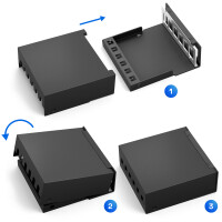 Patch panel for Keystone modules 6-port patch panel housing 