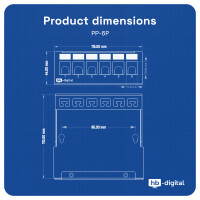 Patch panel for Keystone modules 6-port patch panel housing 