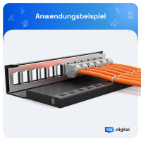 Patch panel for Keystone modules 12-port patch panel housing