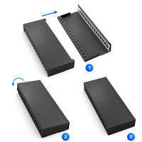 Patch panel for Keystone modules 16-port patch panel housing