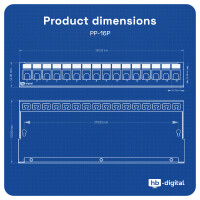 Patch panel for Keystone modules 16-port patch panel housing