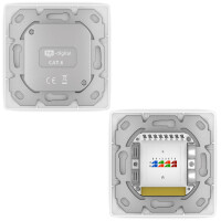 LAN socket CAT 6 network socket surface-mounted / flush-mounted Colours and number of RJ45 compartments to choose from
