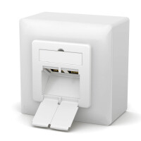 LAN socket CAT 6 network socket surface-mounted / flush-moun