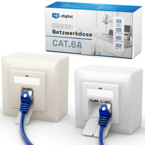 LAN socket CAT 6a network socket surface-mounted /...