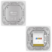 LAN Dose CAT 6a Netzwerkdose Aufputz / Unterputz Farben und Anzahl der RJ45 Fächer zur Auswahl