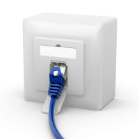LAN socket CAT 6a network socket surface-mounted / flush-mounted Colours and number of RJ45 compartments to choose from
