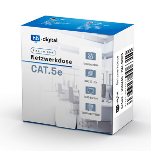 Netzwerkdose CAT 5e LAN Dose Unterputz 2 x RJ45 Farbe zur Auswahl