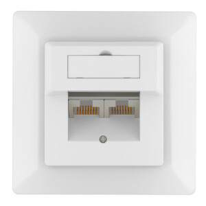 Network socket CAT 5e LAN socket flush-mounted 2 x RJ45 colour to choose from