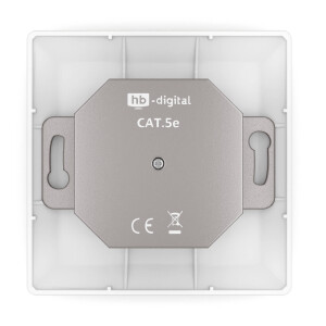 LAN socket CAT 5e flush-mounted network socket 2 x RJ45 RAL9003